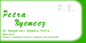petra nyemecz business card